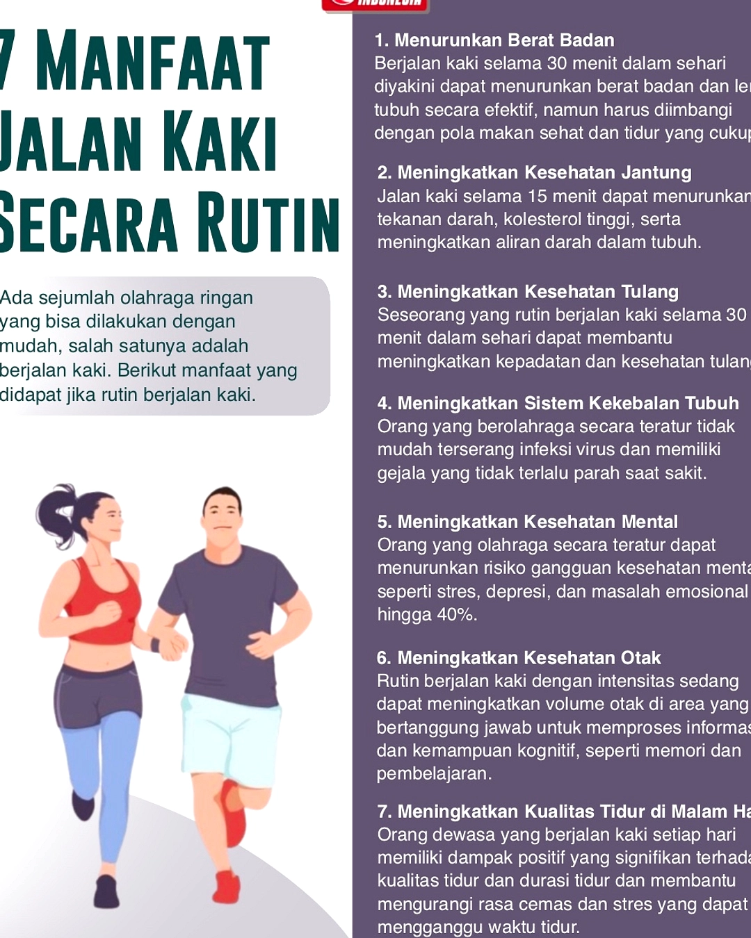 Jalan Kaki 30 Menit Sehari, Tubuh Rasakan 5 Perubahan Besar Ini