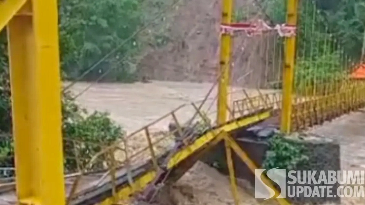 Jembatan Gantung Prima Jantake Gantikan Jembatan Bambu di Sukabumi