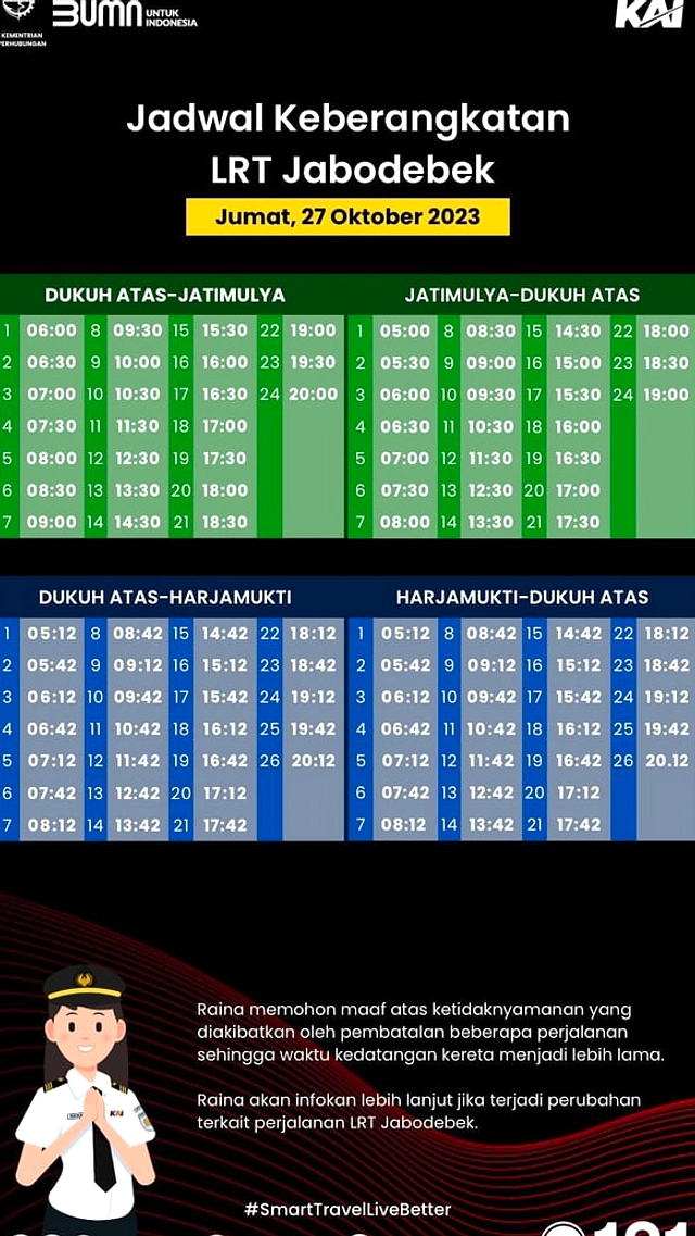 KAI Tambah Frekuensi LRT Jabodebek Pagi 15 Juni Paling Padat