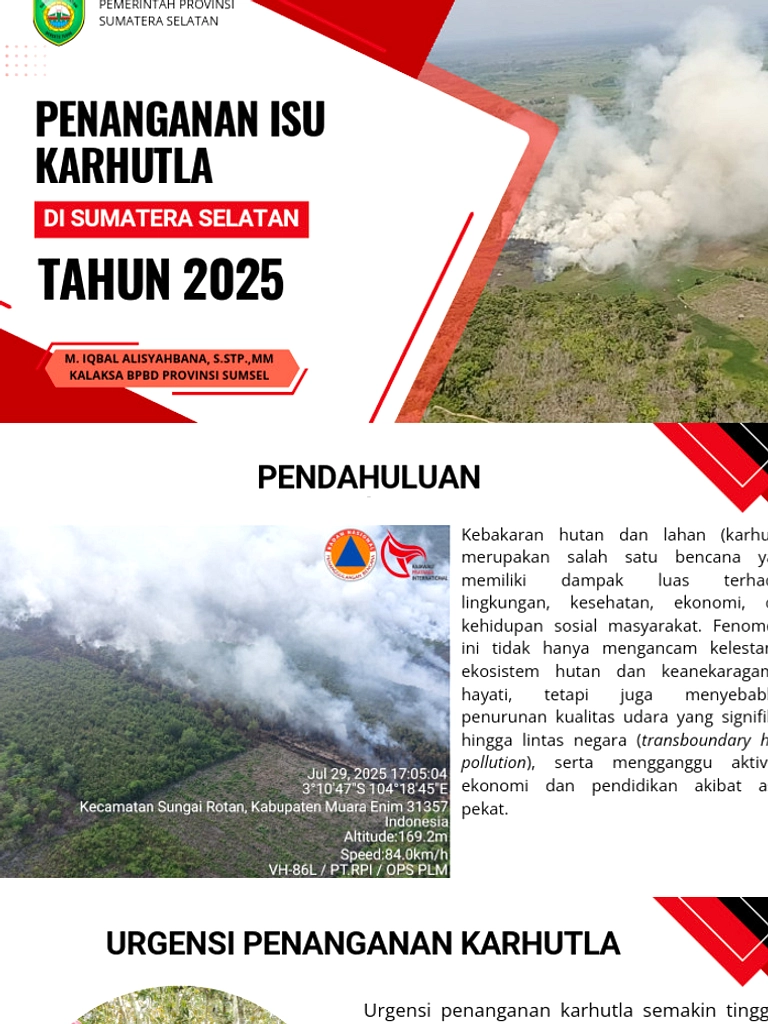 Karhutla Sumsel 305,4 Ha, Muara Enim Paling Besar Tahun Ini