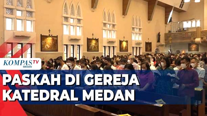 Katedral Medan Rayakan Paskah, Umat Umur Berpartisipasi