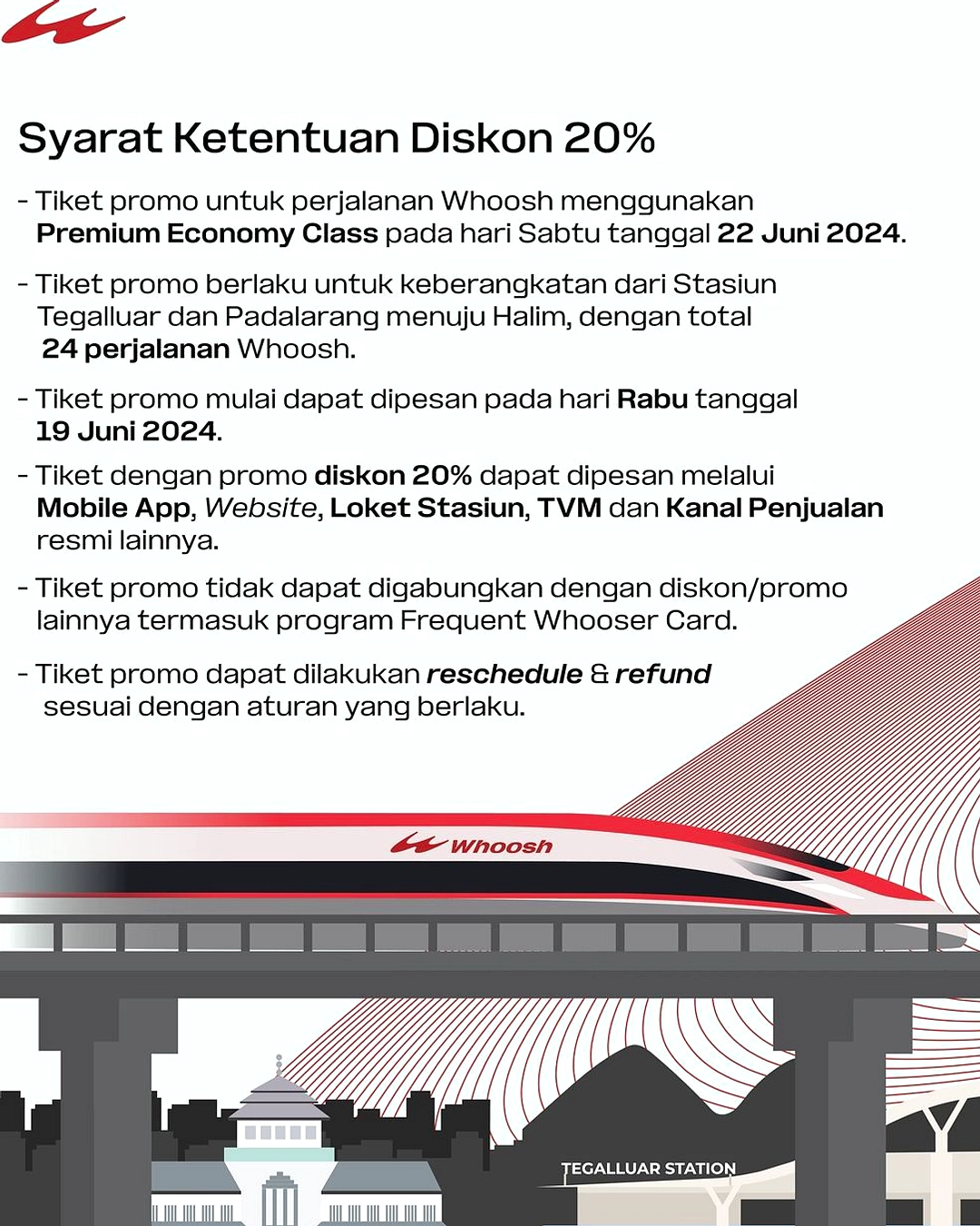 KCIC Diskon Tiket Whoosh hingga Rp200 Ribu