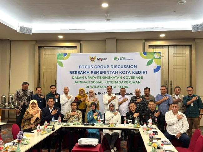 Kediri Jajaki Jaminan Sosial Pekerja Rentan 62% Target 2026