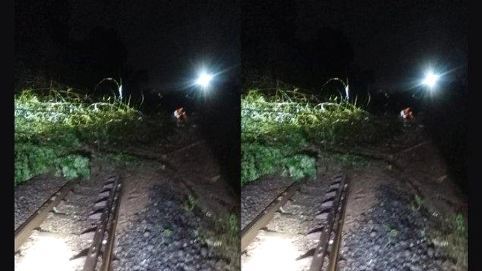 Kereta Pangrango Terhenti 35 Menit karena Longsor di Cibadak