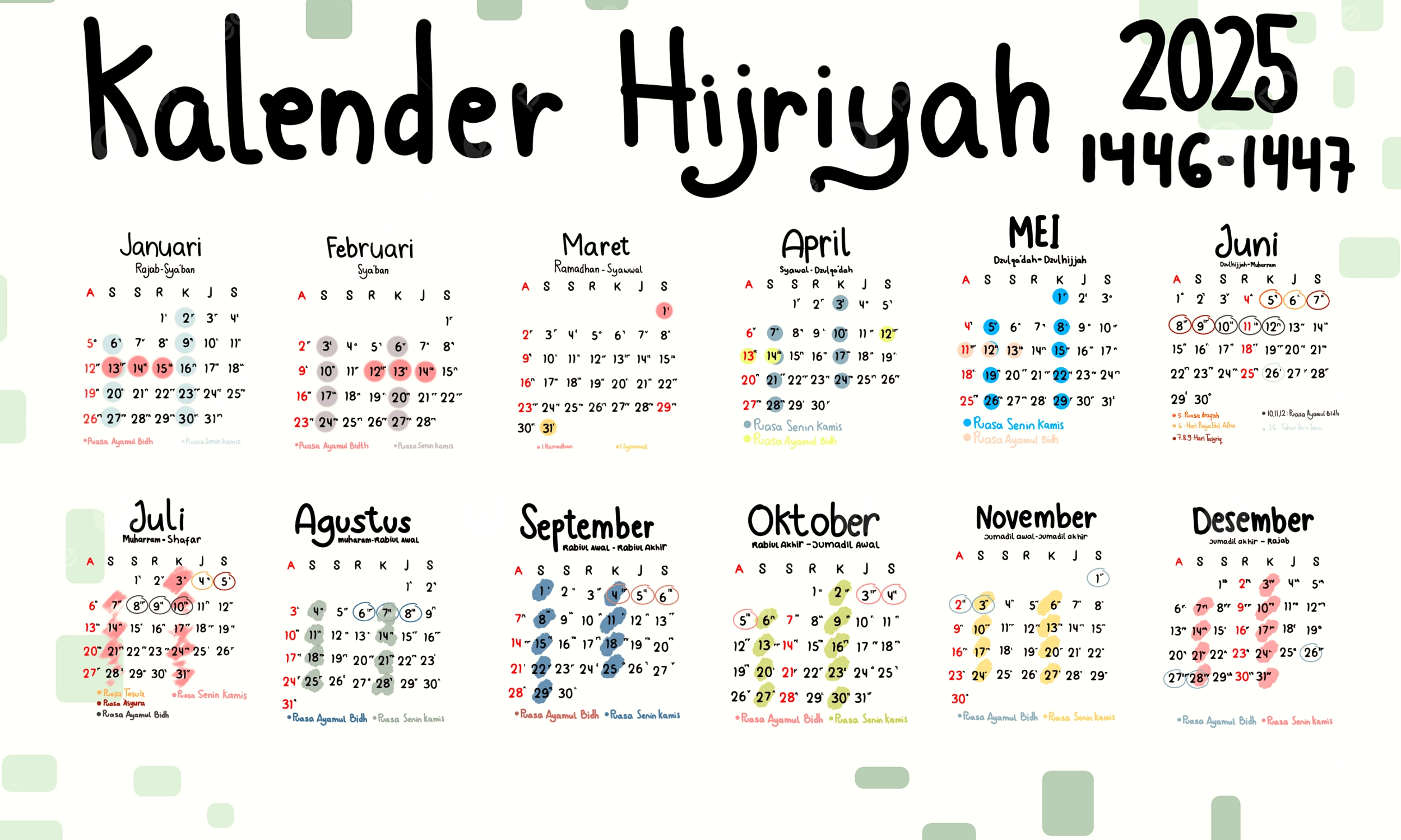Konversi Tanggal Juni 2026: Dzulhijjah 1447 ke Muharram 1448