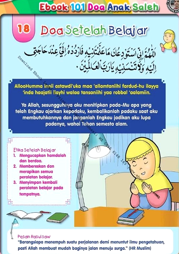 Kumpulan Doa Belajar Lengkap Arab, Latin, dan Artinya