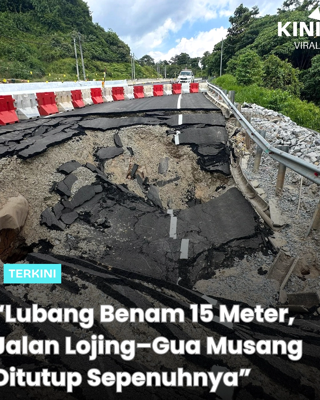 Lubang Jalan di Medan Akhirnya Ditutup
