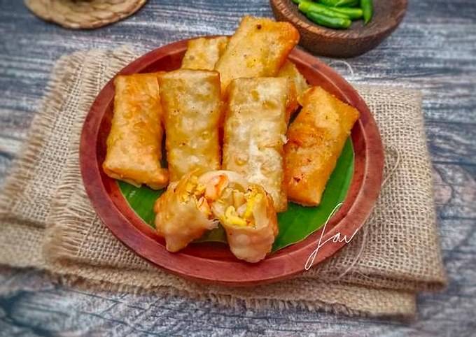 Lumpia Semarang Rebusan Rebung & Udang: Resep Renyah