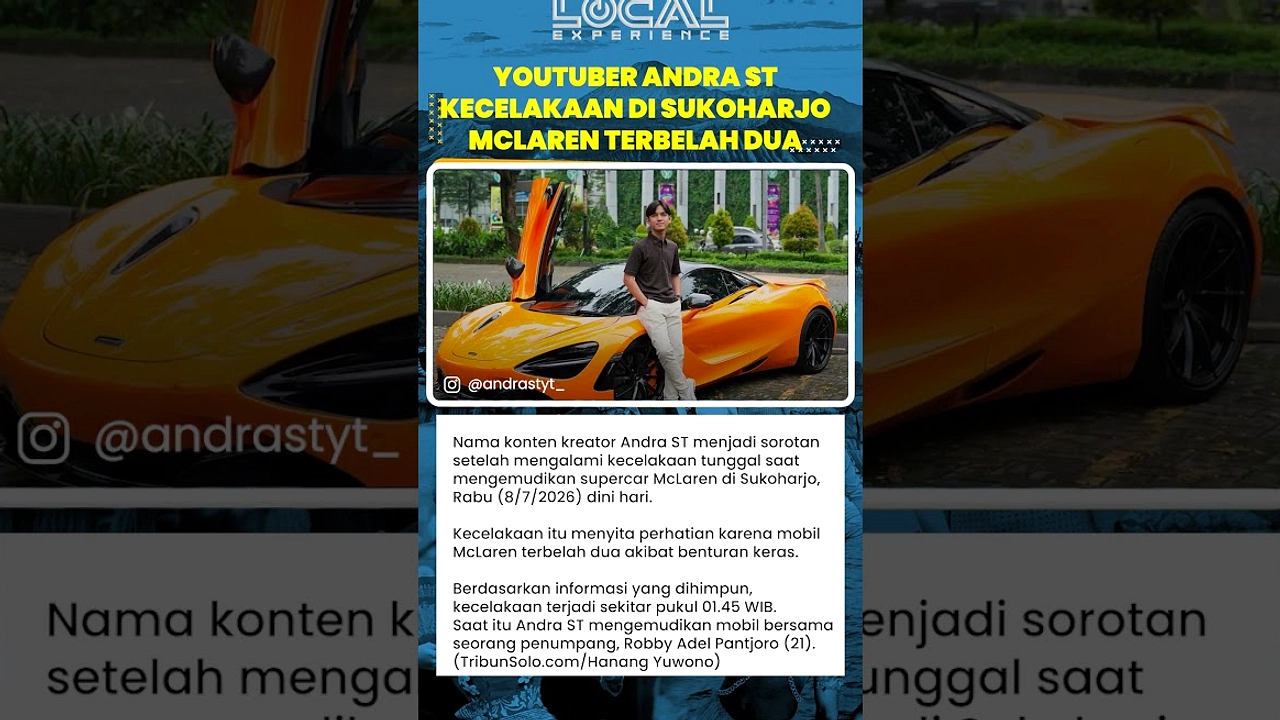 McLaren Miliaran Hancur, Andra ST Selamat