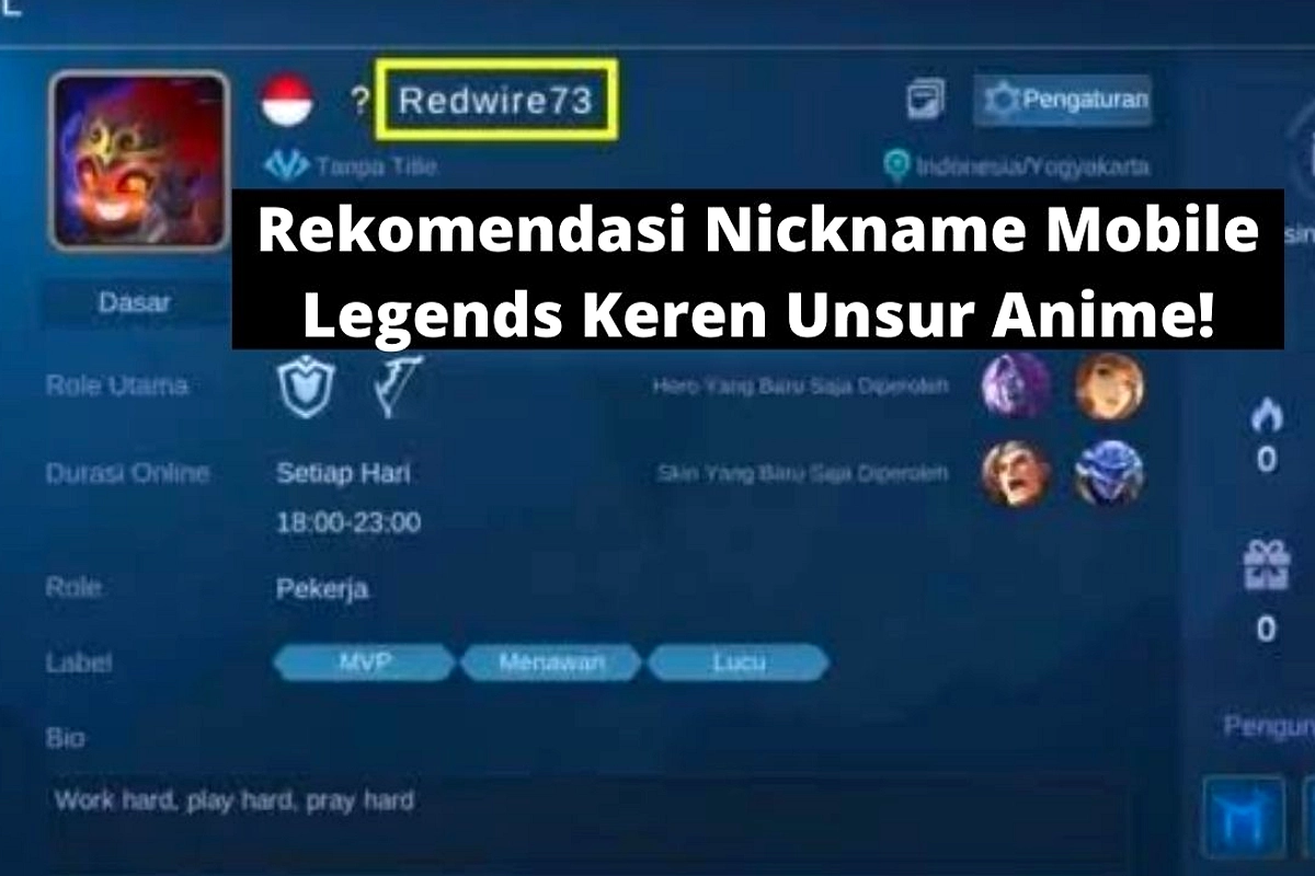 Mobile Legends: 100+ Nickname Keren, Lucu, Jepang, Inggris