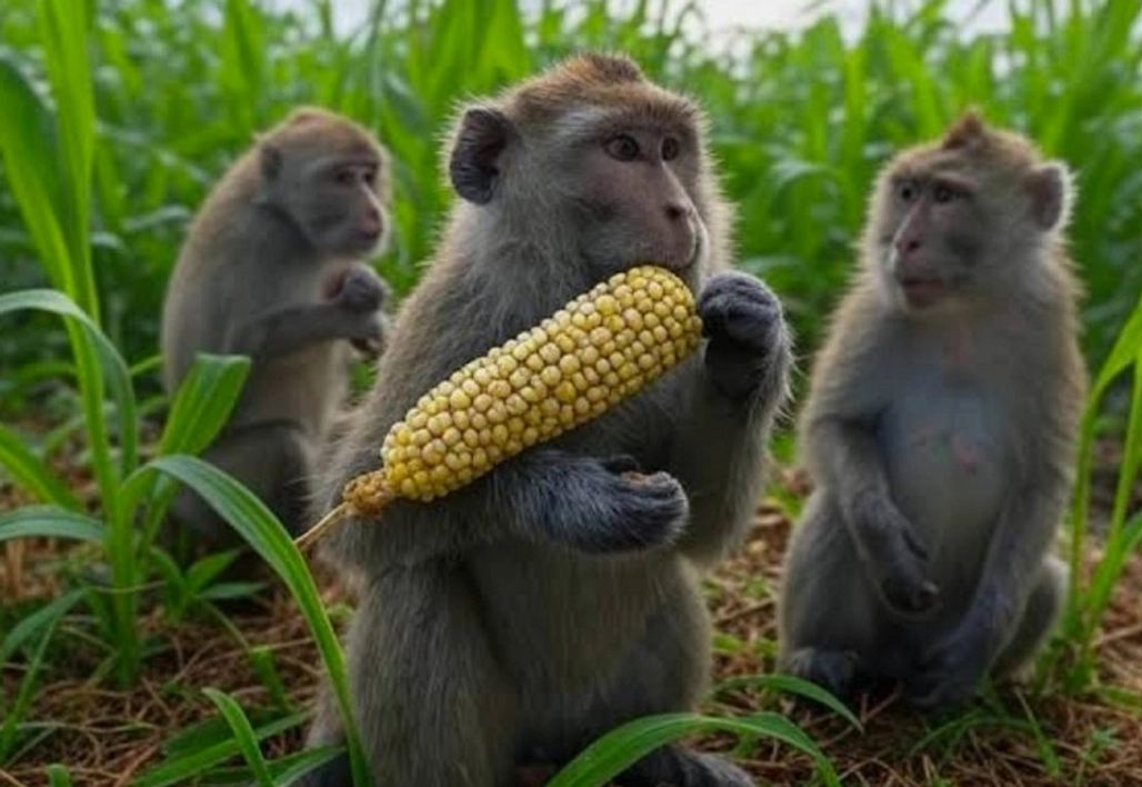 Monyet Gerombolan Rampas Jagung, Petani Ciamis Angkat Senapan