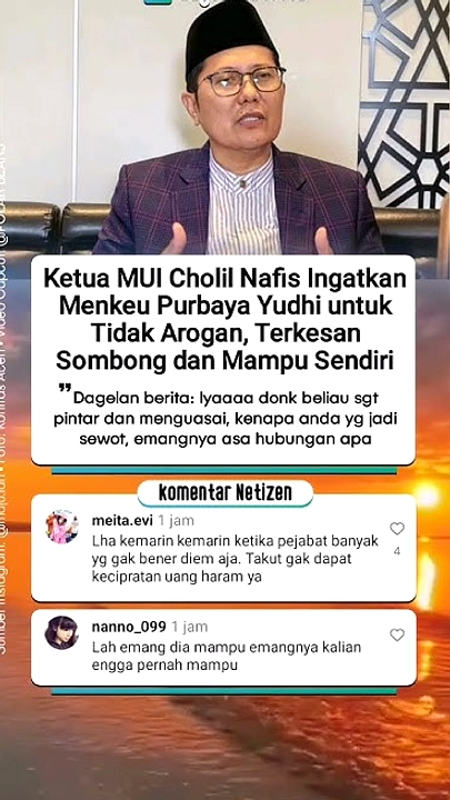 MUI Minta Prabowo Jaga Purbaya, Menteri Keuangan Serta