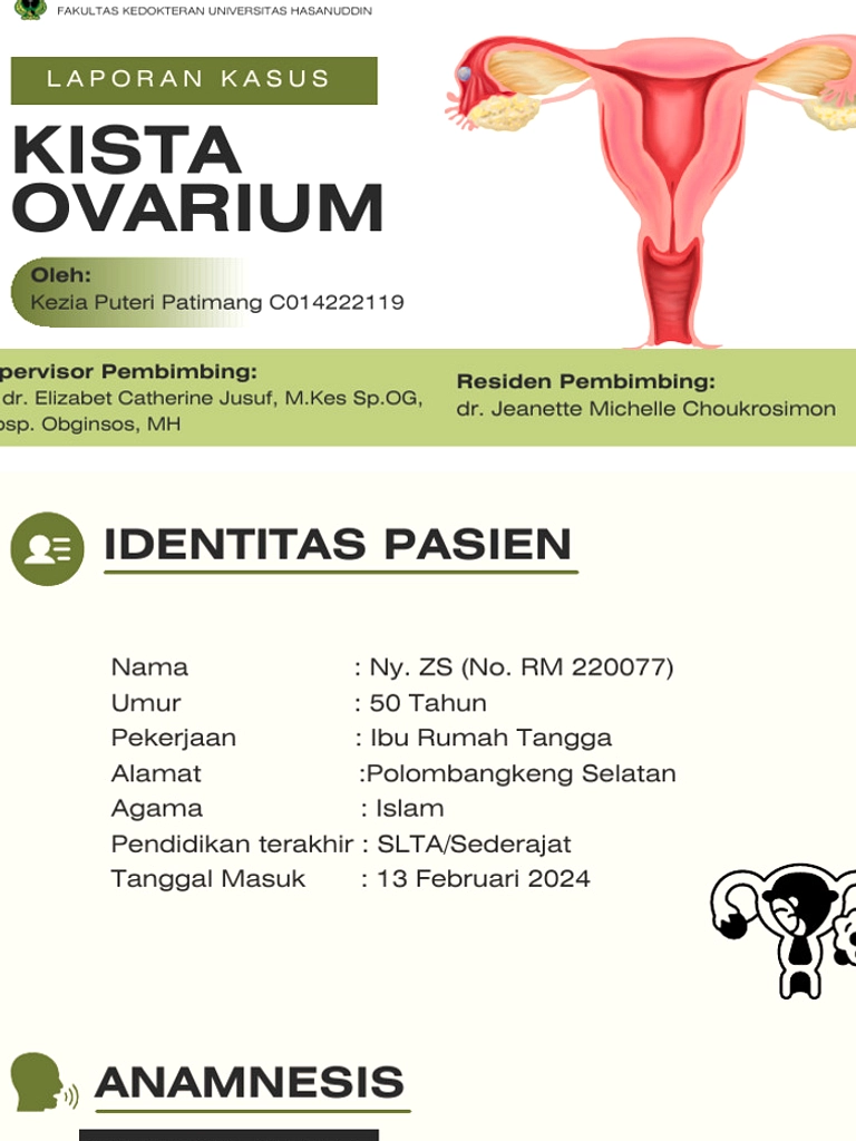 Observasi Kista Ovarium, Operasi Saja bila Meningkat