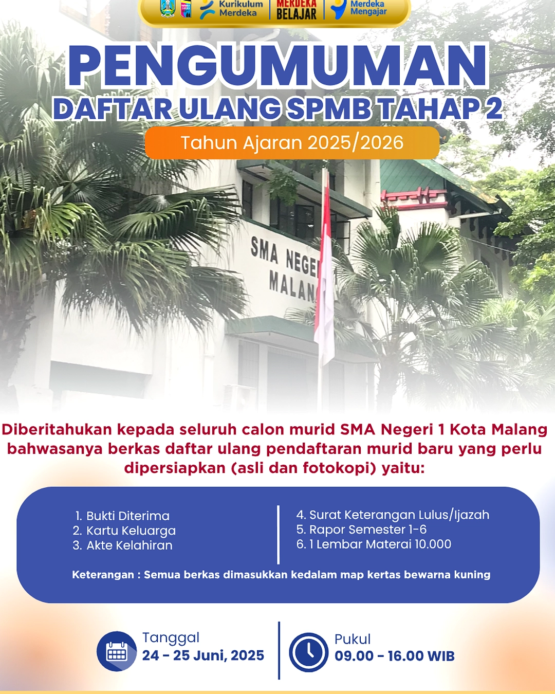 Orang Tua Malang Kemasih Besok Penerimaan SD Hari Ini