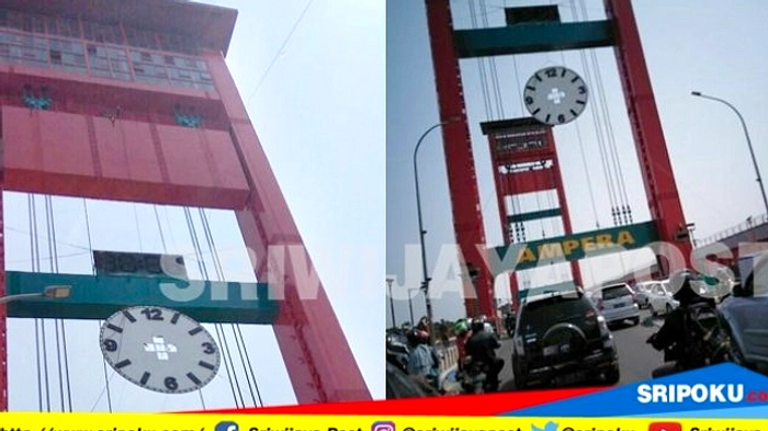 Palembang: Wali Kota Minta Copot Jam Ampera Karena Rusak