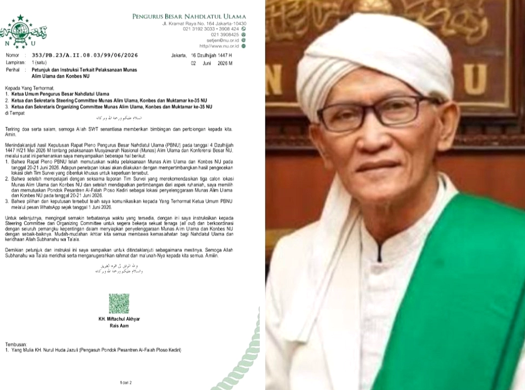 PBNU Siapkan Munas dan Konbes 2026 di Ponpes Ploso
