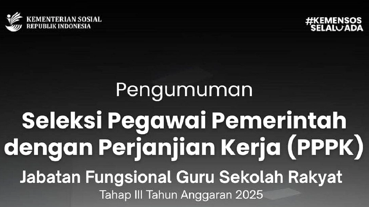 Pemerintah Buka Seleksi PPPK Guru Sekolah Rakyat 2026 di Medan