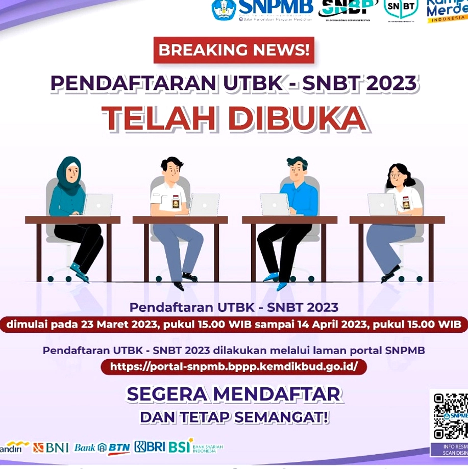 Pendaftaran UTBK‑SNBT 2026 Mulai 25 Maret, Selesai 7 April