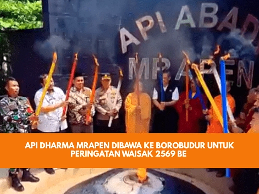 Pengambilan Api Waisak di Grobogan, Siap ke Mendut