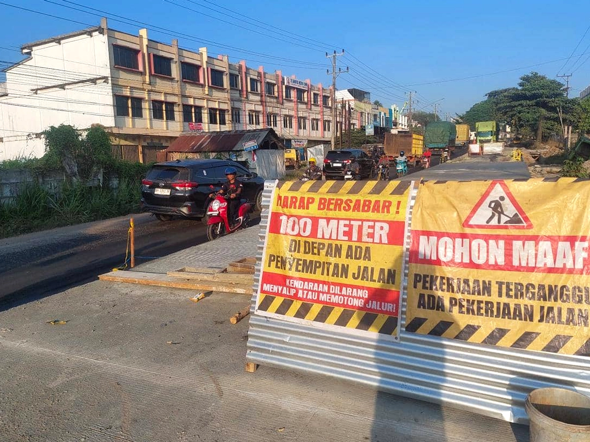Pengecoran Jalintim Palembang Dibuka Tutup hingga 31 Juli