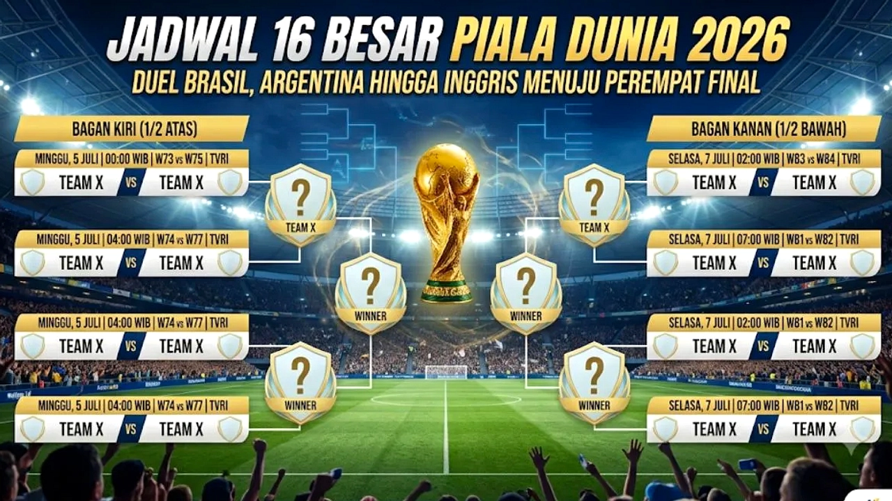 Perempat Final Piala Dunia 2026: Delapan Tim Siap Bertarung