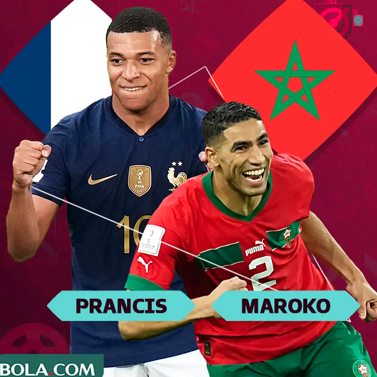 Perempat Final Piala Dunia: Prancis vs Maroko