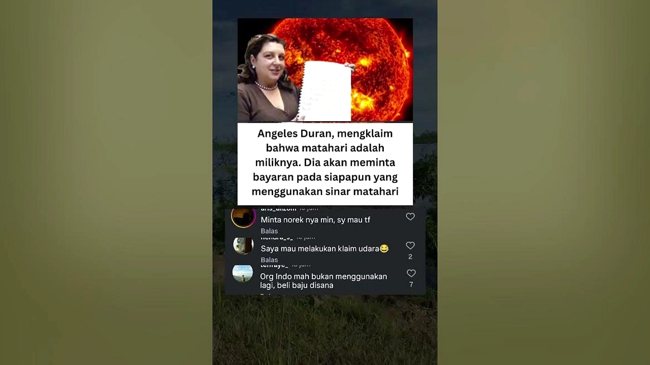 Perempuan Spanyol Klaim Milik Matahari, Hukum Tidak Menyetujuinya