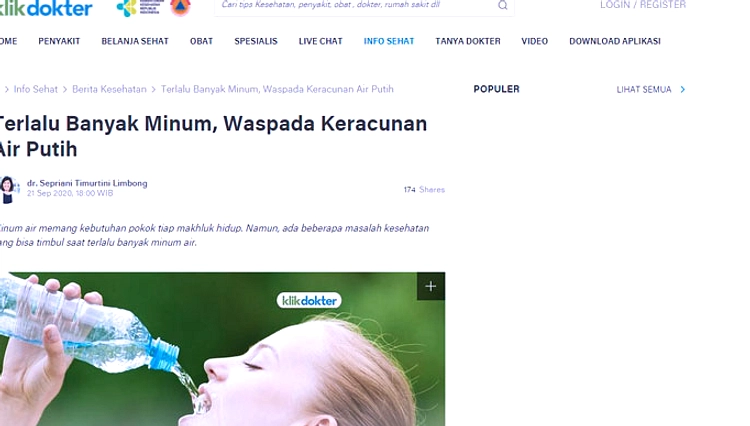 Perhatikan Tanda Overhydration: Risiko Kelebihan Air