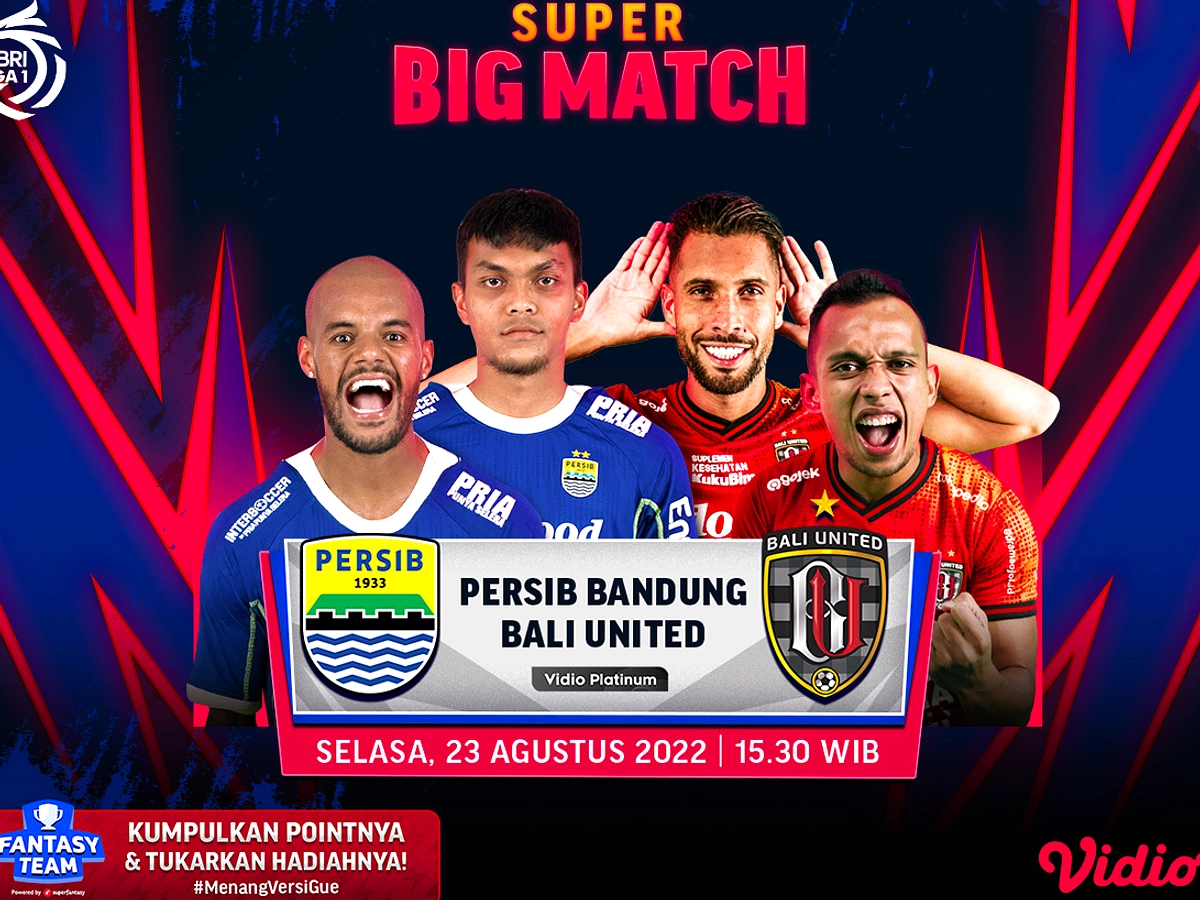 Persib Menang 3-2 atas Bali United Bermain 10 Orang
