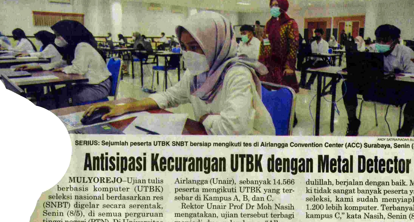 Peserta UTBK Ditangkap Memakai Alat Bantu Dengar di Pusat