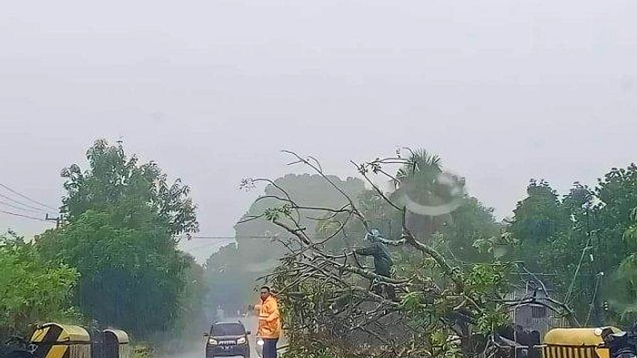 Pohon Tumbang, Jalan Terbuka, Masjid Rusak Ringan di Sumedang