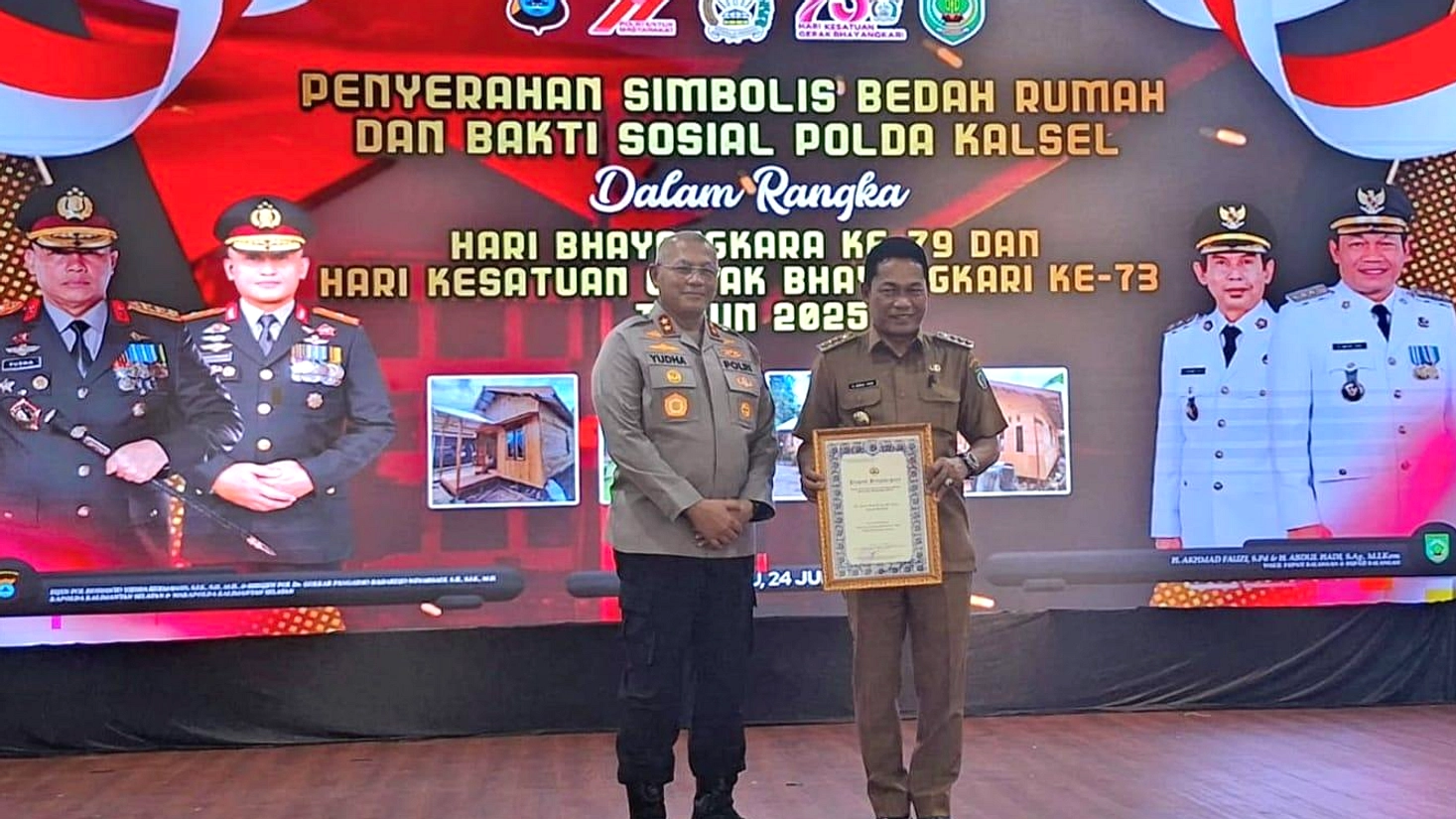 Polda Bangka Belitung Bedah 13 Rumah, 80 Tahun Bhayangkara