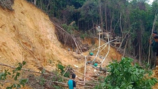 Polisi Tahan 3 Tersangka Tambang Ilegal Timbun Penambang di Tebo