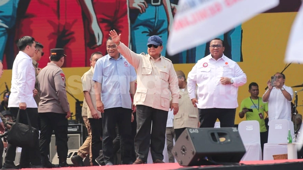 Prabowo Minta Potongan Tarif Ojek Di Bawah 10% di Monas