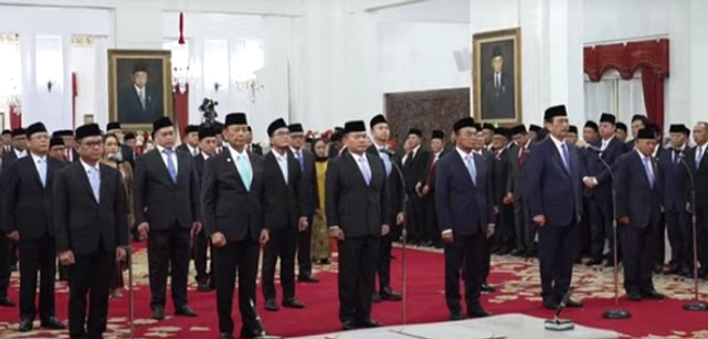 Prabowo Pelantik Enam Pejabat di Istana Negara, Jakarta
