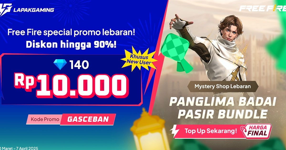 Promo THR: Diamond Free Fire Diskon Hingga 19%