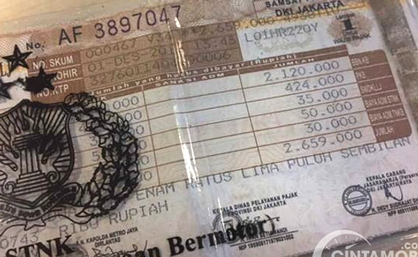Provinsi Perpanjangan STNK Tanpa KTP Lama Pemilik di Jawa