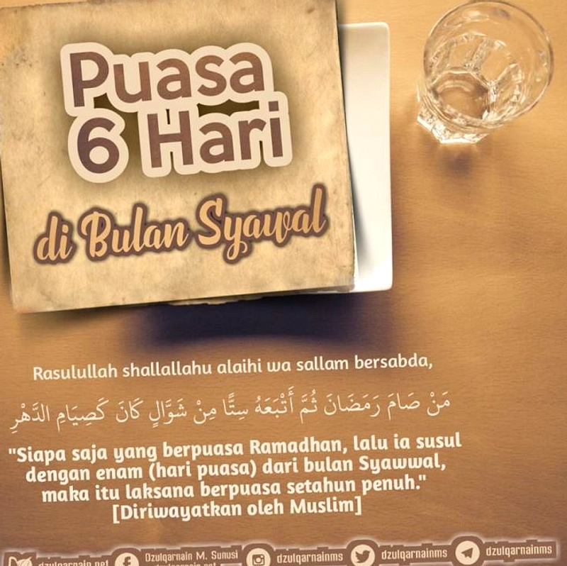 Puasa Syawal 1447 H Mulai 2 Syawal 2026: Pahala Setahun