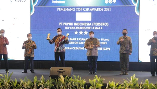 Pupuk Kaltim Raih Star 5, Medali Platinum & TOP Leader CSR