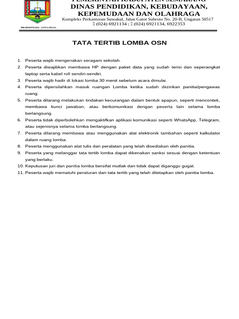 Puspresnas Rilis Tata Tertib OSN‑K 2026: Kompetisi Awal Juni