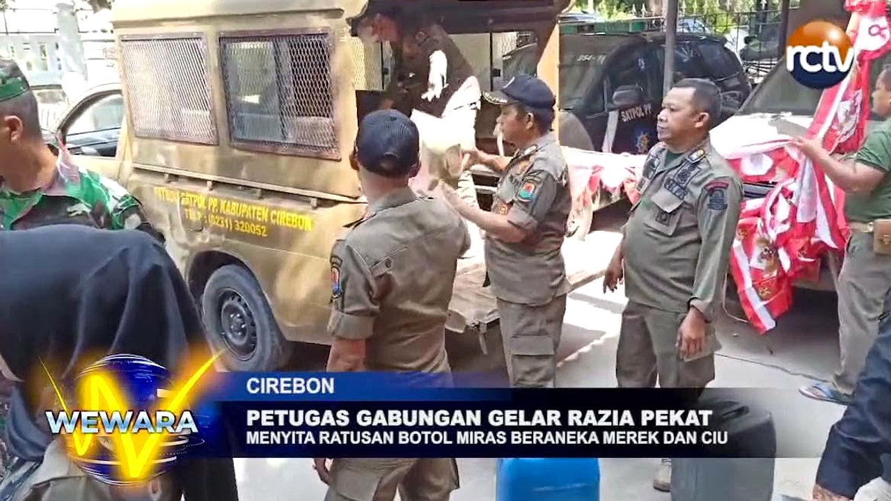 Razia Satpol PP Sidoarjo Bocor, 6 LC dan Miras Diamankan