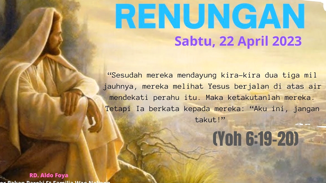 Renungan Sabtu: Nilai Diri di Mata Tuhan