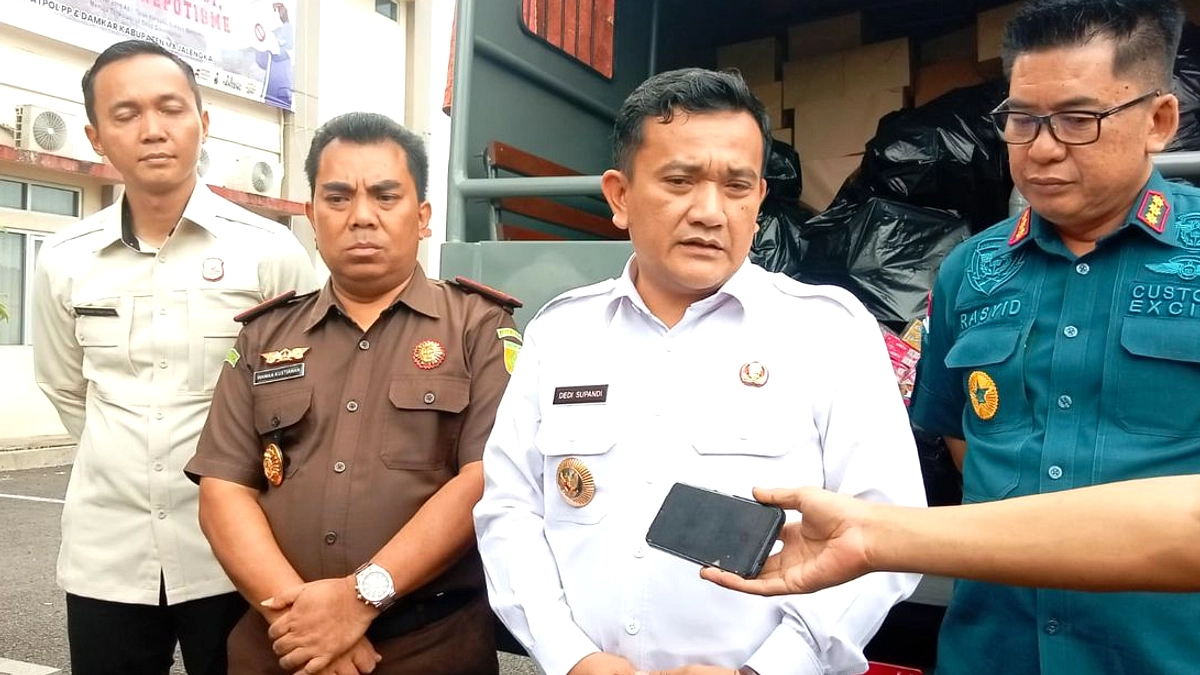 Satgas Majalengka Sita 150 Ribu Batang Rokok Ilegal