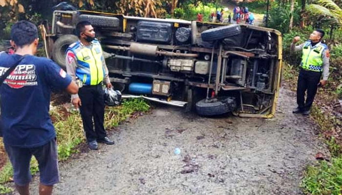 Satlantas Polres Sukabumi Penertiban Truk Sumbu Tiga