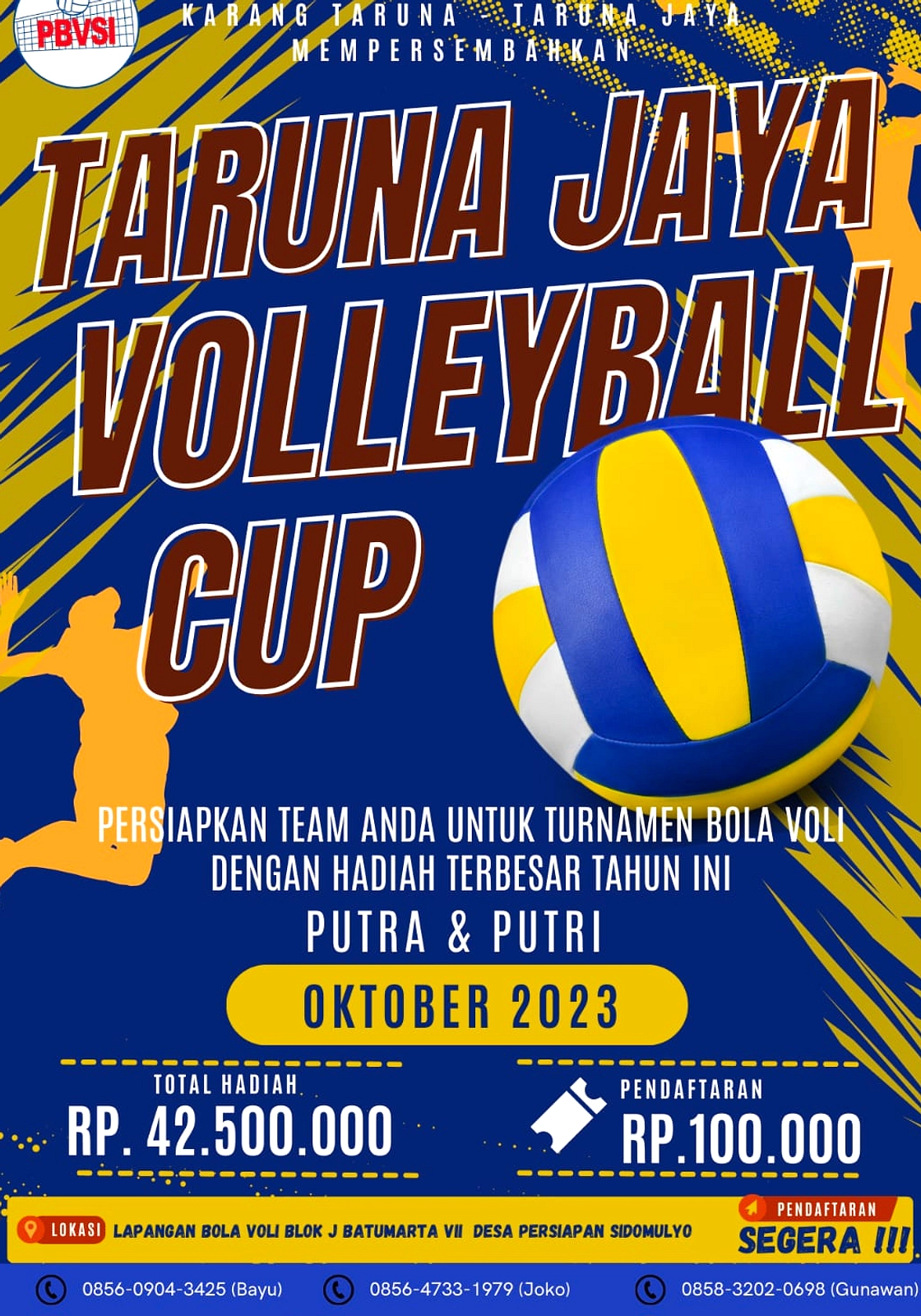 SBY Cup 2026: Voli GOR Samapta, Rp1,3 Miliar Hadiah Rekor