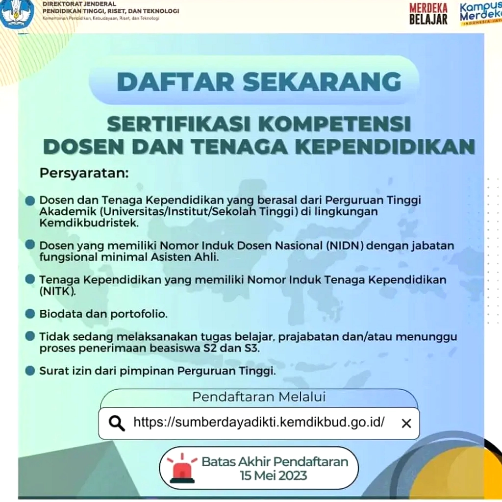 Serdos 2026: Dosen Tetap Bisa Raih Sertifikasi Profesional