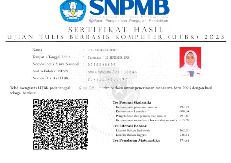 Sertifikat UTBK 2026 Bisa Diunduh 26 Mei–31 Juli di Portal SNPMB