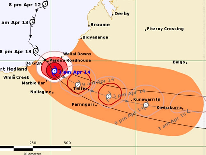 Siklon Narelle: Langit Merah Terus Gempar di Australia Barat