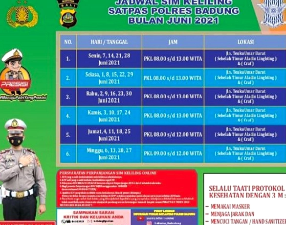 SIM Keliling Badung: Perpanjangan SIM A & C Lebih Mudah