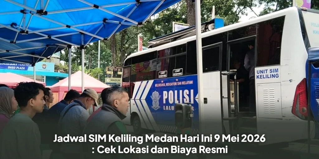 SIM Keliling Medan: 5 Lokasi Perpanjang SIM Pekan Ini